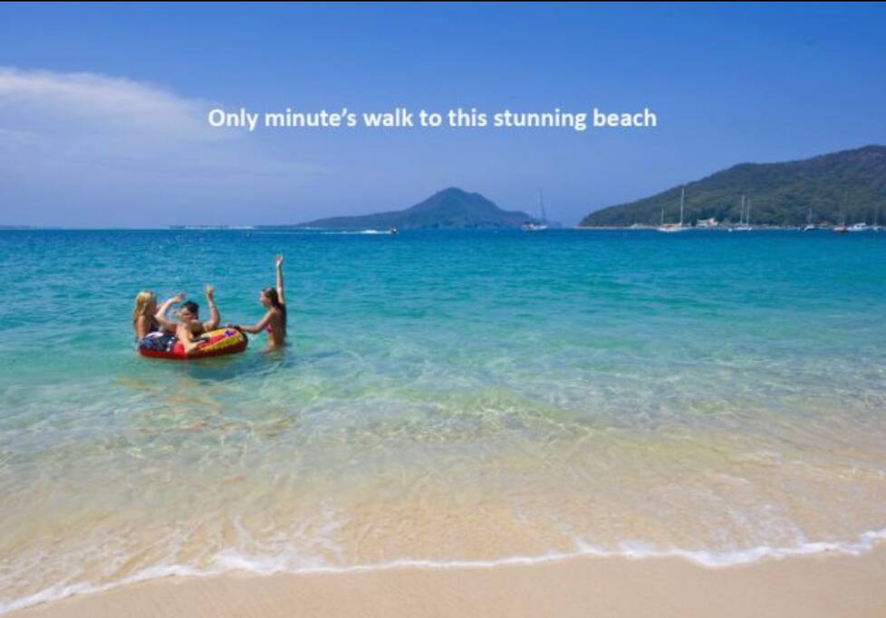 200 metres to the white sands of Shoal Bay