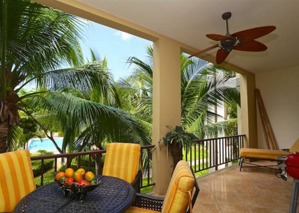 Tiled Terrace - Extended view with the lounge chair
