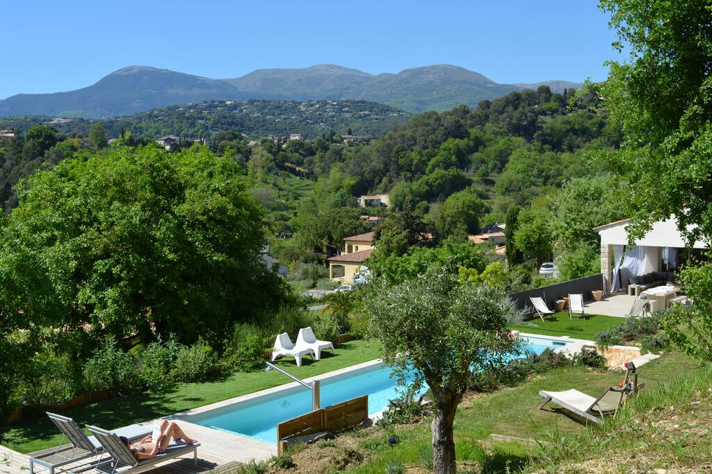 Garden and view on the hills