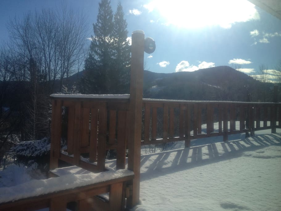 Large south-east morning sun outdoor deck 25ft x 10ft.