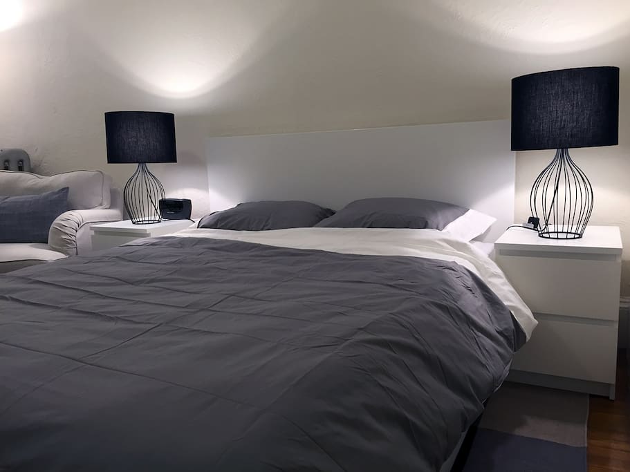Queen size bedroom with lots of closet/dresser space