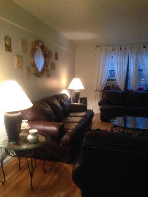 Living room at night