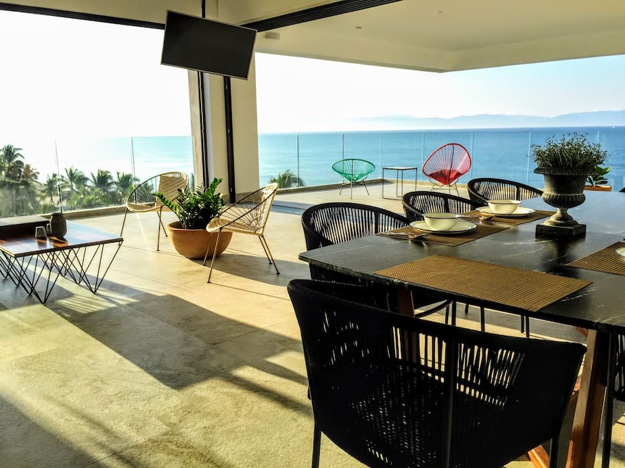 Open up the living room to experience a huge outdoor- terrace.