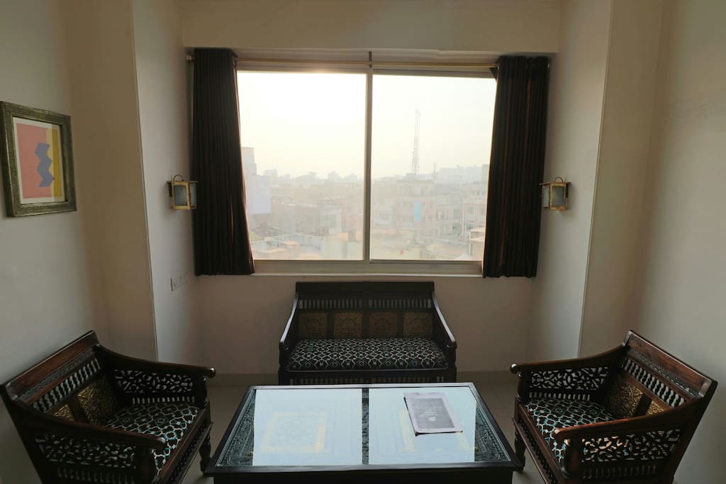 Comfortable seating with most amazing view of fort from room