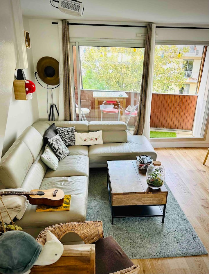 Duplex 3' Métro, 15' Centre, Clim, Parking, Balcon - Les Lilas