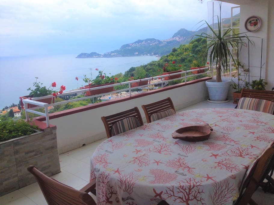 Main Terrace overlooking Taormina bay