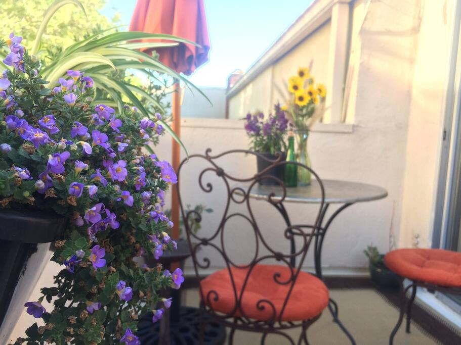 Charming spot for morning coffee on the balcony