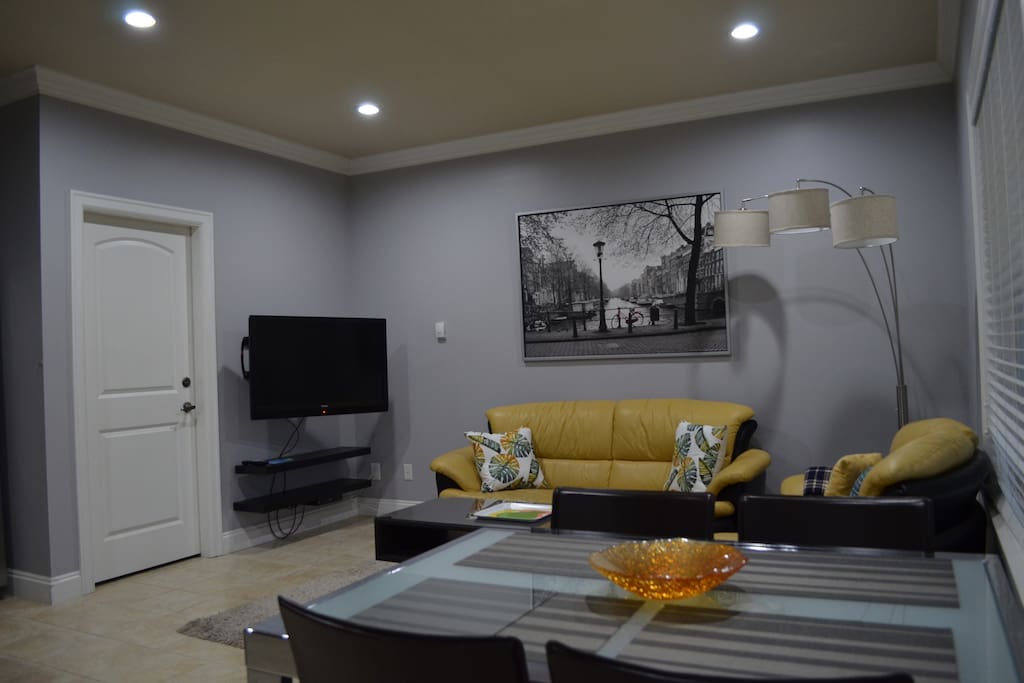 Living room-dining area-sitting area