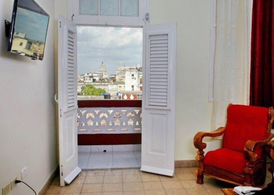 Sala con vista al Capitolio