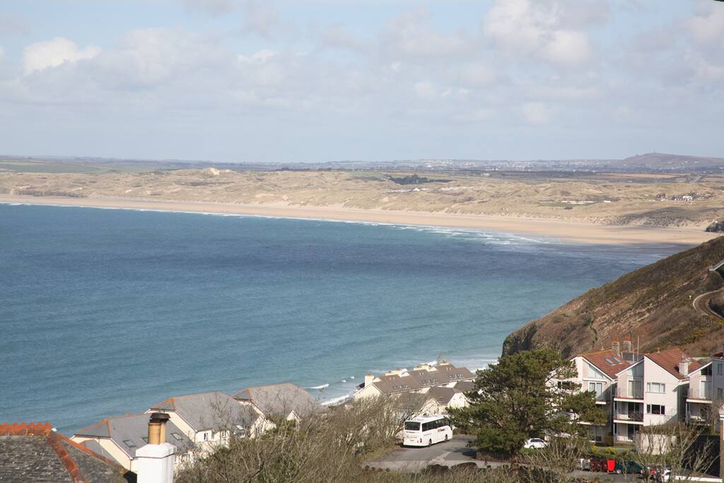 Close up of the view across the bay