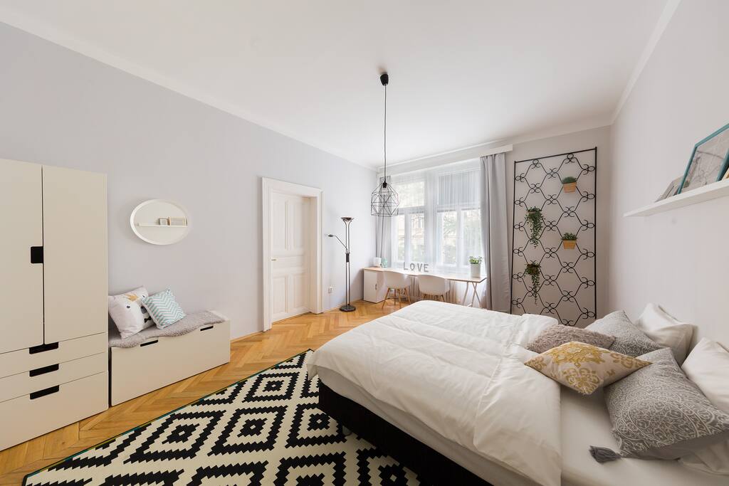 The first bedroom has a double bed that can be converted into two single beds.