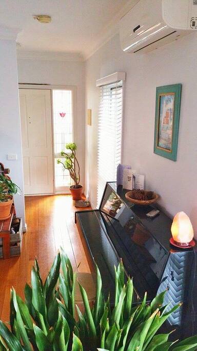 Piano in the living room.