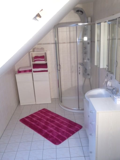 Badezimmer mit Dusche und...