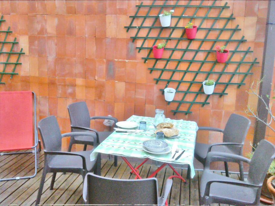tavolo pranzo nel terrazzo