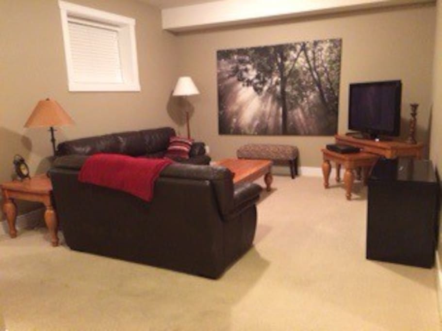 Private living room with flat screen tv, cable and wifi