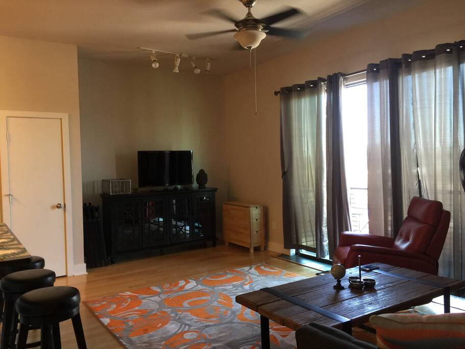 Lovely living area. Sleek yet comfortable recliner.