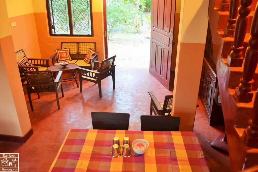 A cosy hall and dining space