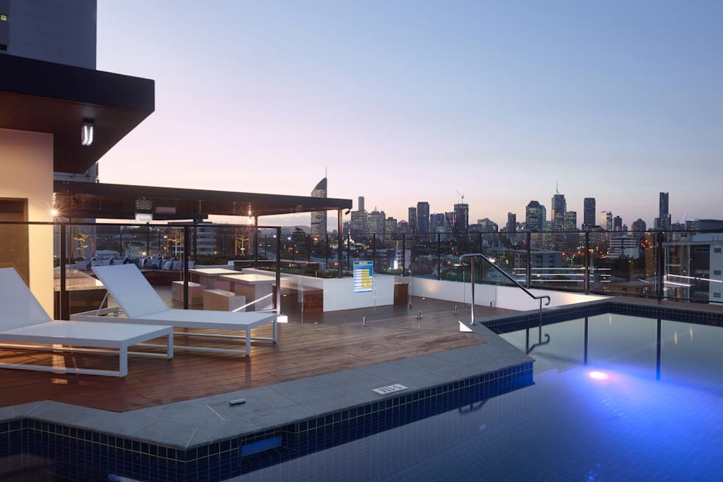 Level 9 pool rooftop with city views
