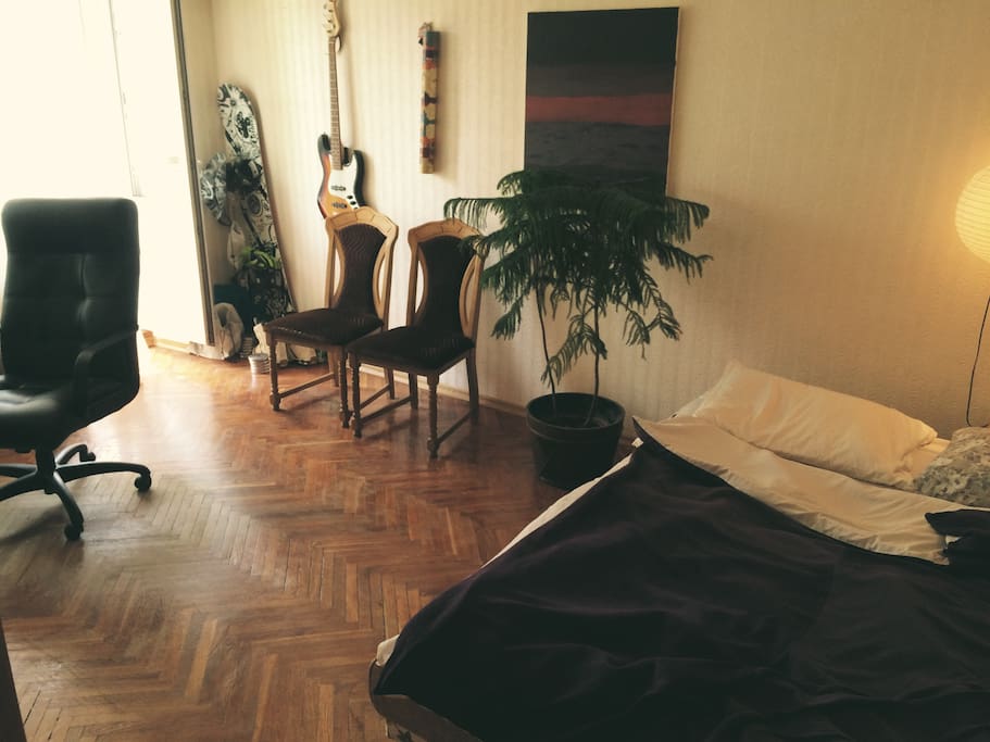 Bedroom with balcony