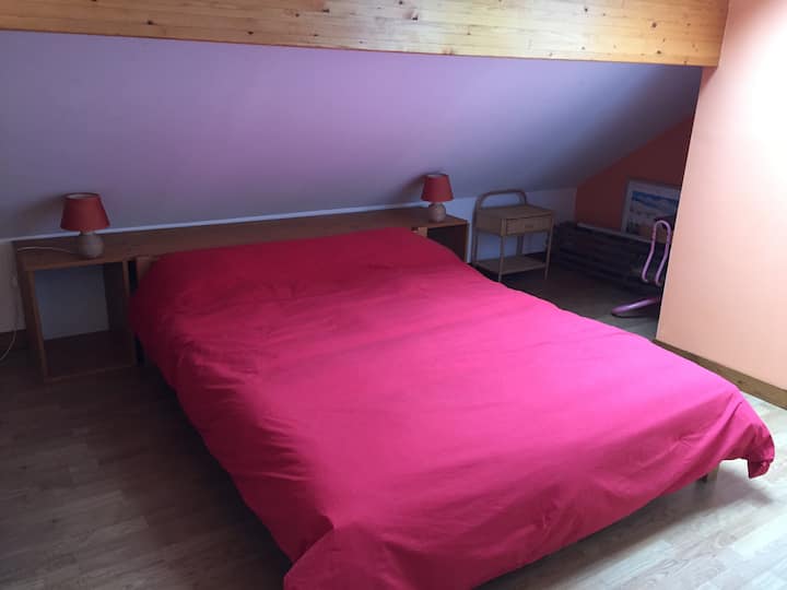 Sovrum med privat badrum 