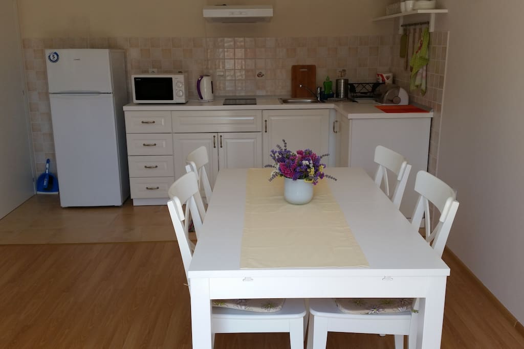 Kitchen and dining area