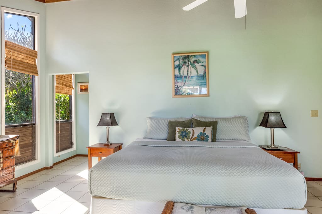 Sunny & breezy master bedroom (1st floor)