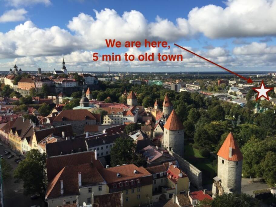 Tallinn old town is just a few steps away from the house