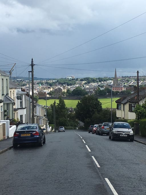 The view of Derry city from the front of the house