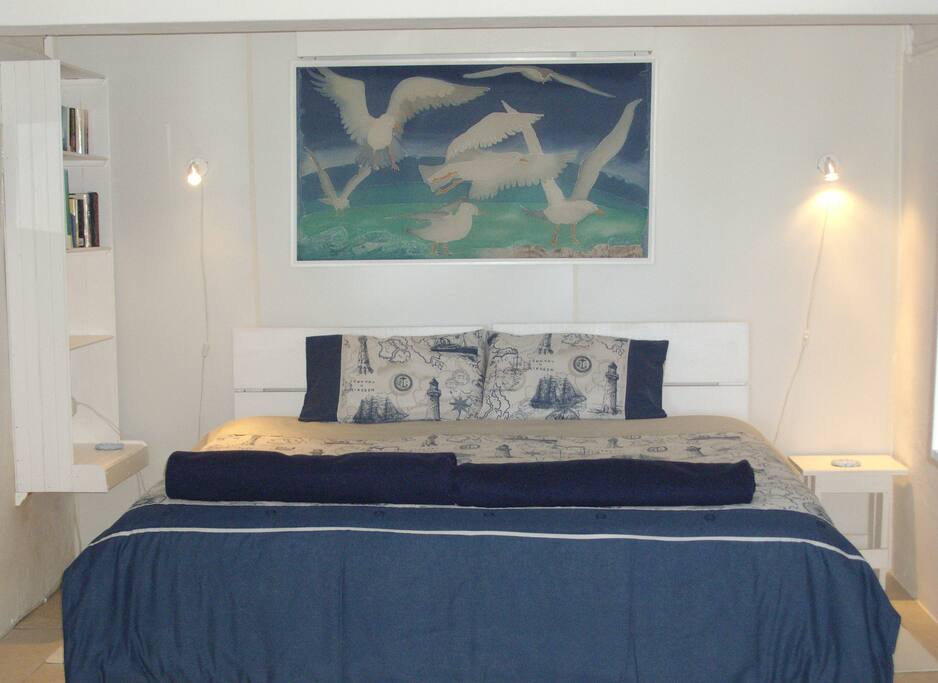 King size bed may be made into two singles on request for two nights or more