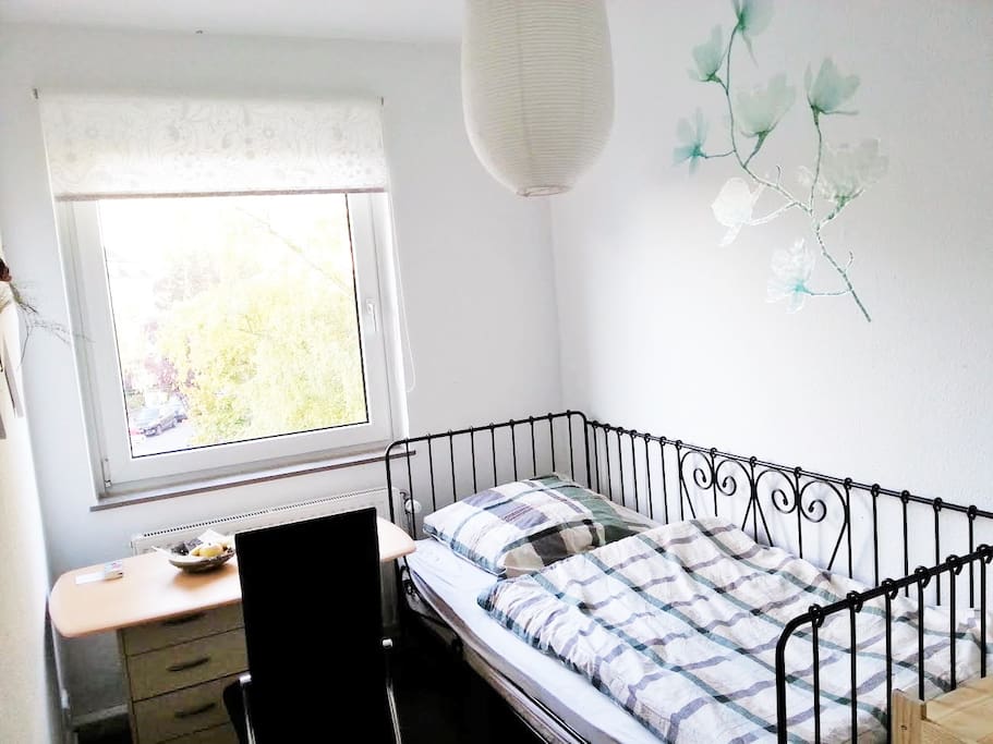 the bed