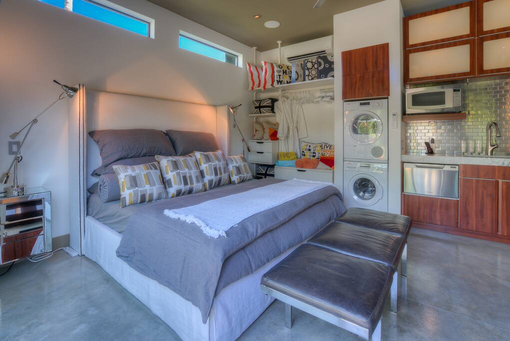 Custom KING bed/bedding to ensure a restful night's sleep...