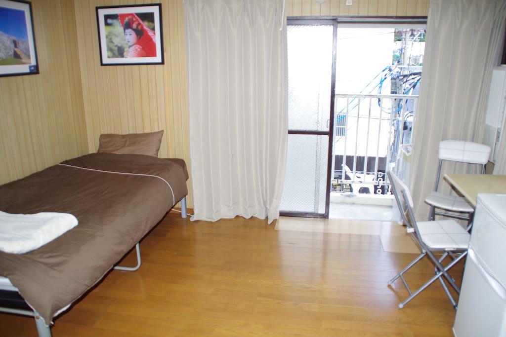 Western style bed in comfortable private apartment
