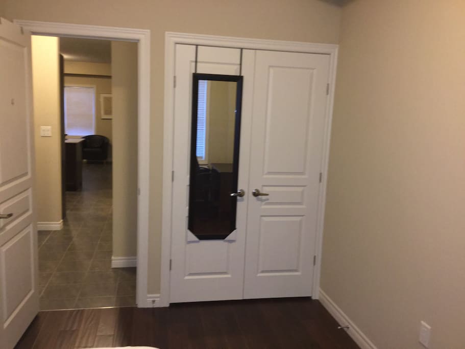 Closet with mirror