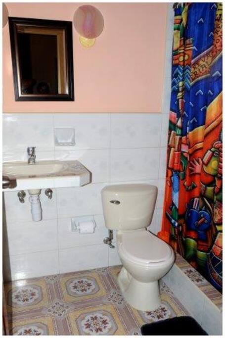 Dusche mit WC