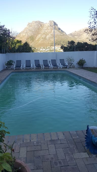 Great pool to swim in and relax beside. Gets great sun during the day so a warm temperature.