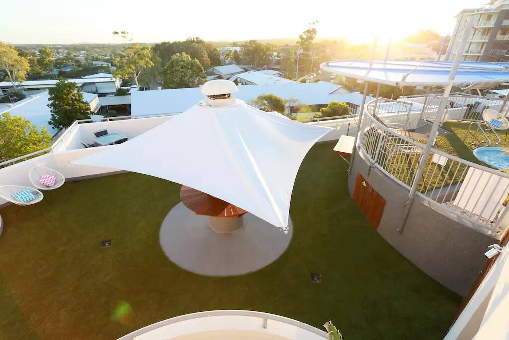 Rooftop BBQ area