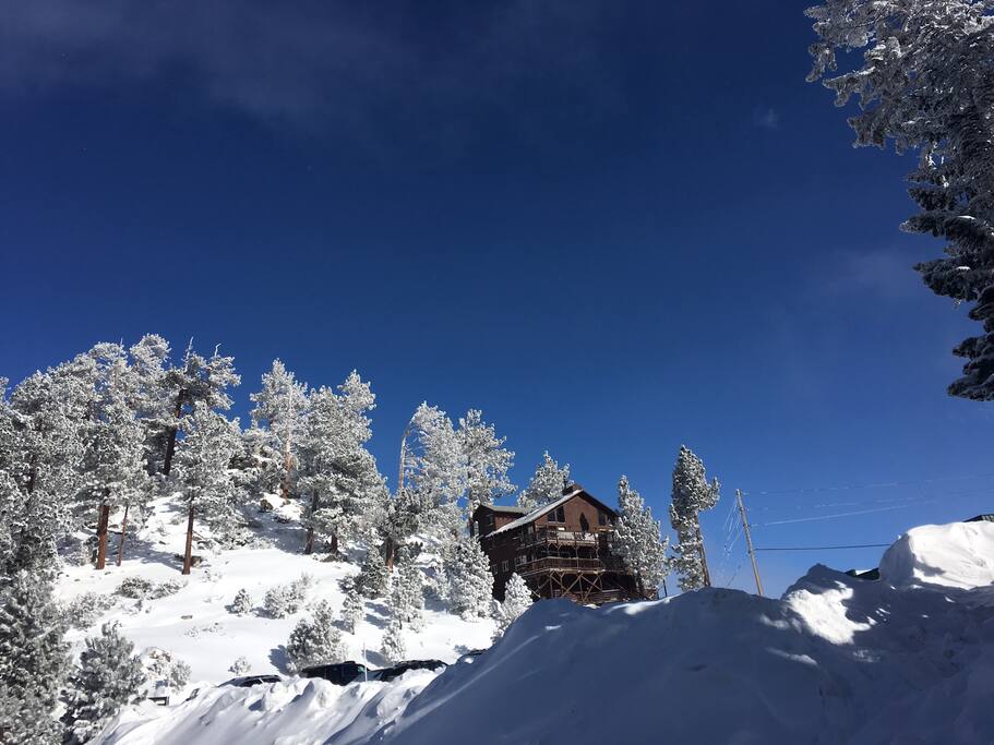 View of building from fire trail to Heavenly