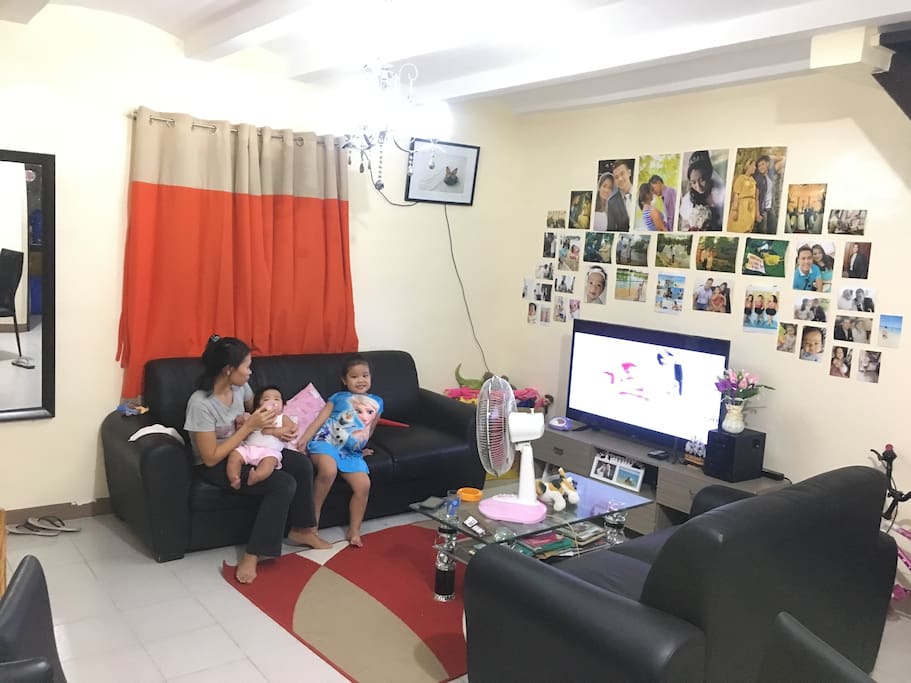 Here’s what our living room looks like we have free wifi