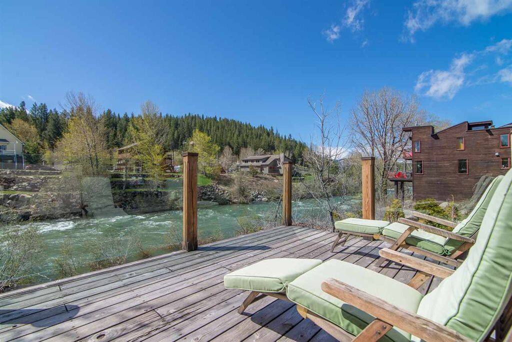 BBQ on the deck overlooking the river.