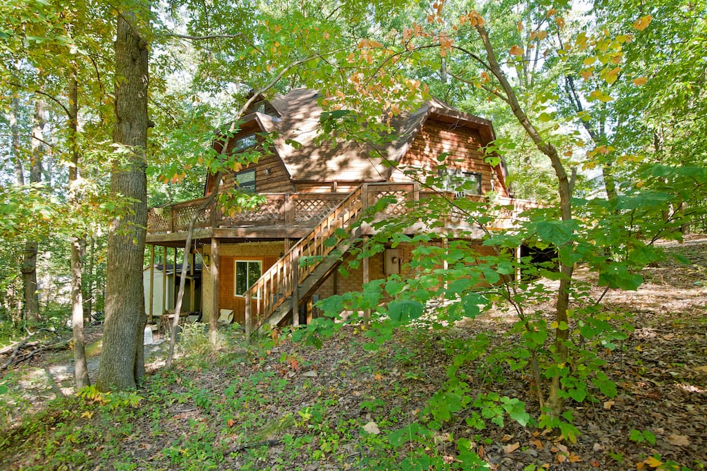 The dome sits on 3 acres in the hills above the Shenandoah river... Shenandoah river