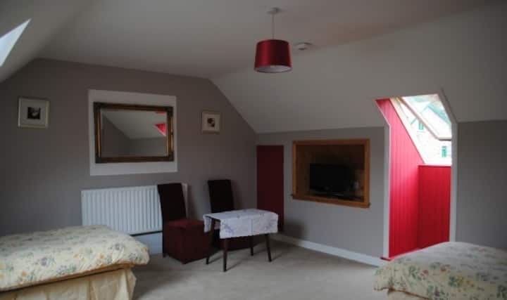 Spacious Family room with view
