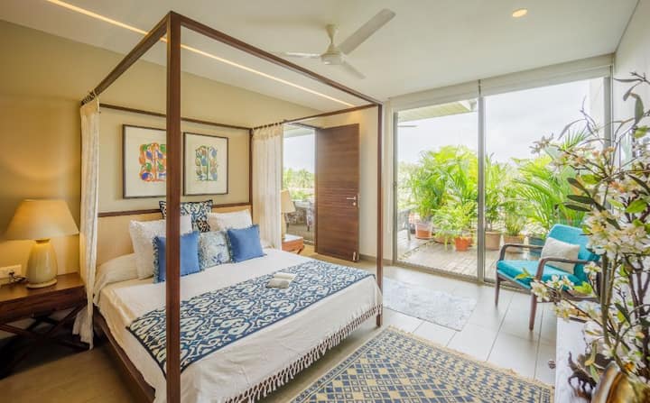 Საძინებელი 1 აივნით ხედით