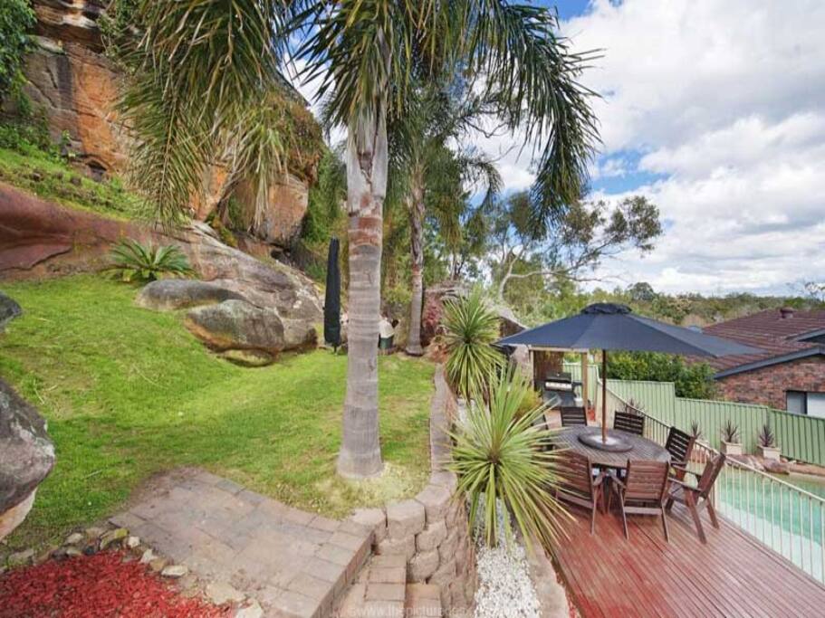 Outdoor entertainment area.