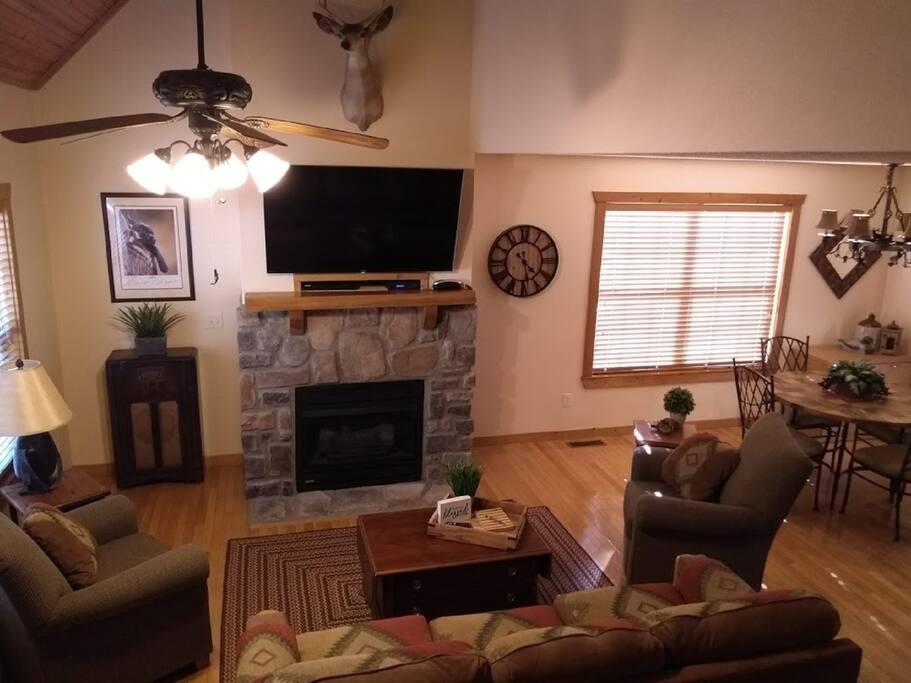 Front room and dining area