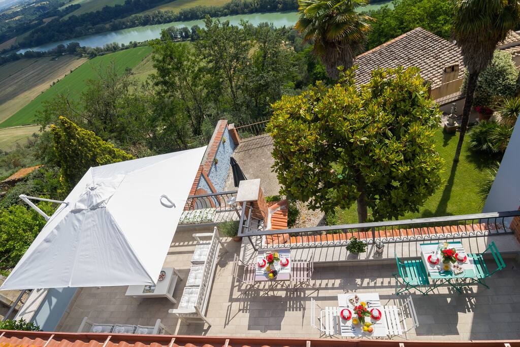 The terrace top view.