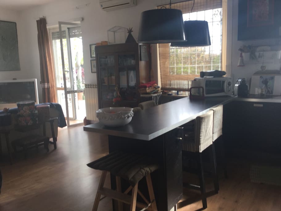 Lliving room with kitchenette
