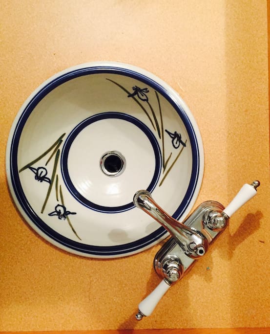 Pottery sink handmade by father