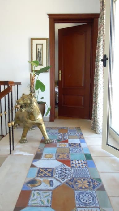 The door to your room, the tiger will look stand guard