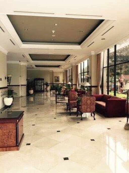 Main lobby of the apartment with 24 hour security