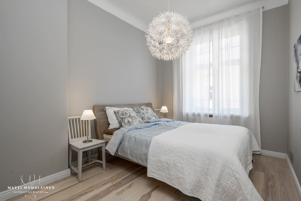 The bedroom.